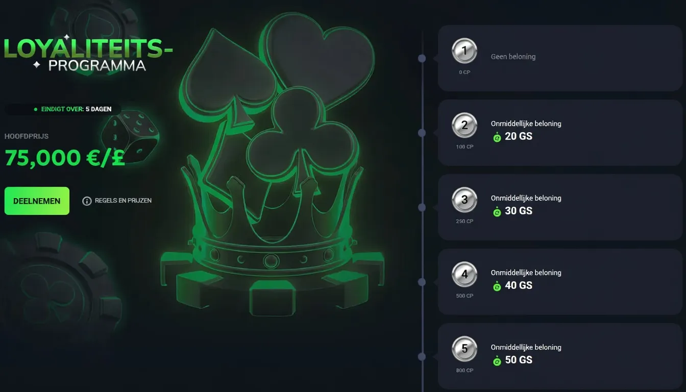Praktijkprofielen van vijf topcasino's